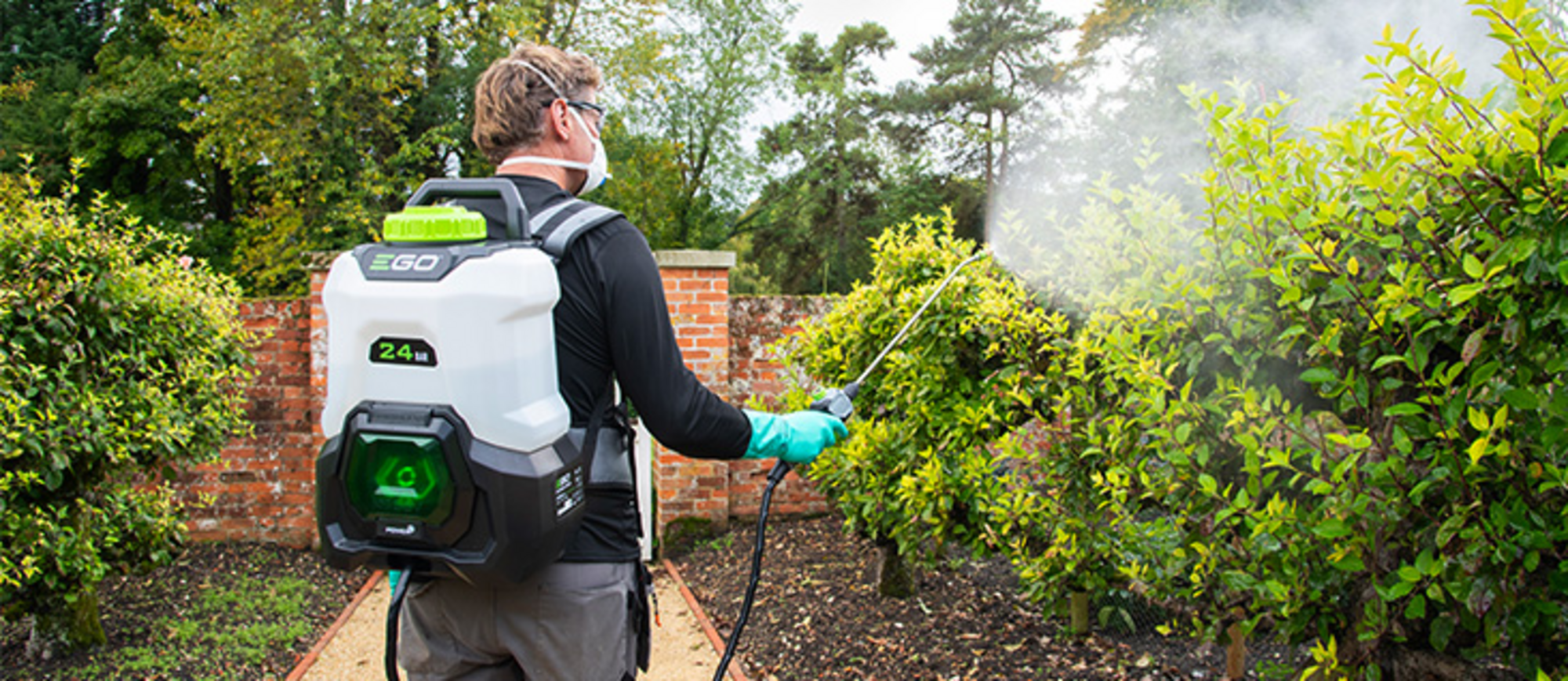 Sprühgerät BSP3500 von EGO Power+ im Einsatz